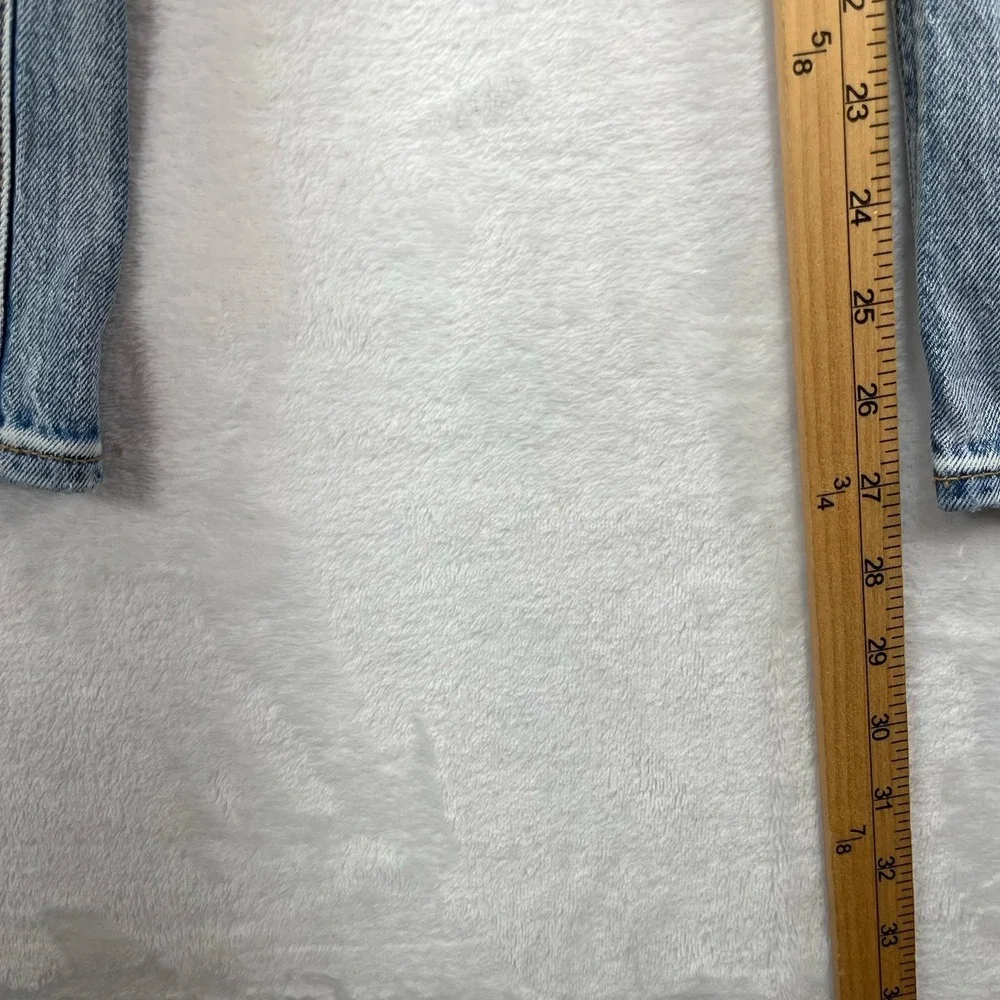 Silver Jeans Highly Desirable Straight Leg Womens 25 Light Wash Exposed Zipper